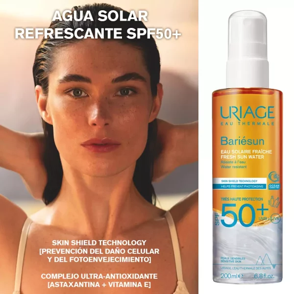 Uriage Bariesun Agua Solar SPF50+ | Protección ligera y fresca