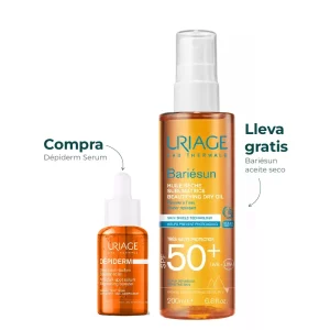 Kit Uriage con Dépiderm Sérum antimanchas y protector solar Bariésun aceite seco SPF50+ de regalo