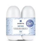 Pack 2x1 de desodorantes roll-on antitranspirantes Sesderma Dryses para hombre, con fondo de gotas de agua y diseño masculino