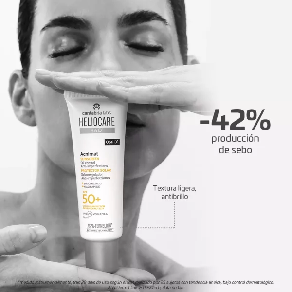 Protector Solar Heliocare 360 Acnimat SPF50+ de 50ml - Imagen 4