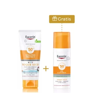 Kit Eucerin: Protector Solar Kids Toque Seco + GRATIS Protector solar toque seco 50ml