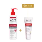 Pack ACM Sébionex gel limpiador 200ml con dosificador rojo más crema Sébionex Actimat gratis - tratamiento completo para piel grasa y con imperfecciones