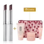 Kit 2 Labiales Clinique Almost Lipstick Black Honey Regalo Cosmetiquera con mini rutina