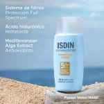 Kit ISDIN Fusion Water Magic Fotoprotector Facial + Protector Labial 4g - Imagen 3