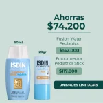 ISDIN Rutina Fotoprotección Infantil: Fusion Water Magic Pediatrics SPF 50 50ml + Pediatrics Stick SPF 50 10g - Imagen 2