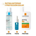 La Roche-Posay Rutina Piel Grasa Control Brillo: Anthelios UVMune 400 Oil Control Fluido 50ml + Regalo Hyalu B5 Serum 10ml y Agua micelar 50ml - Imagen 5
