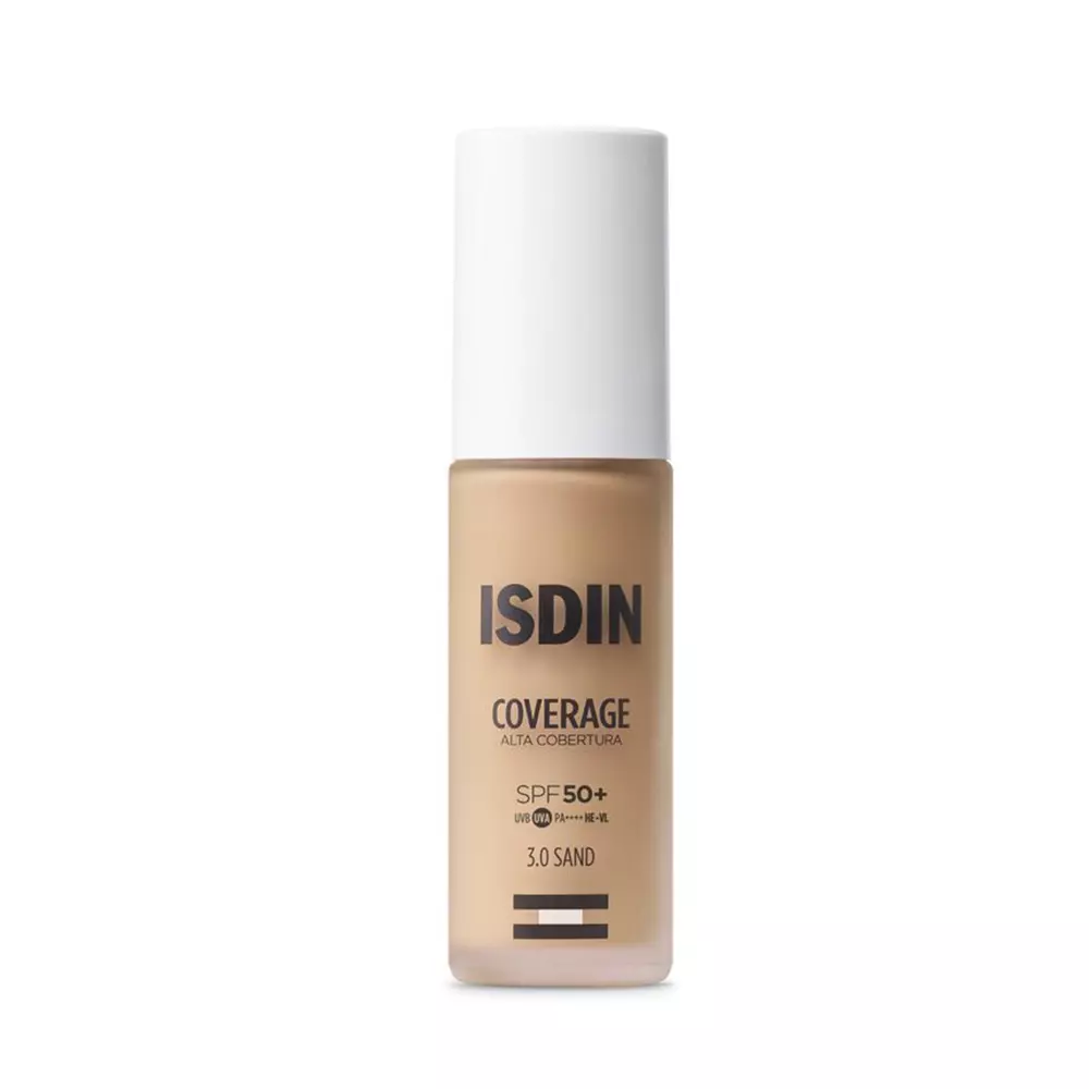 IsdinCoverageSand (5) ISDIN Coverage Base de Maquillaje tono 3.0 Sand SPF50+ 30g - Imagen 1