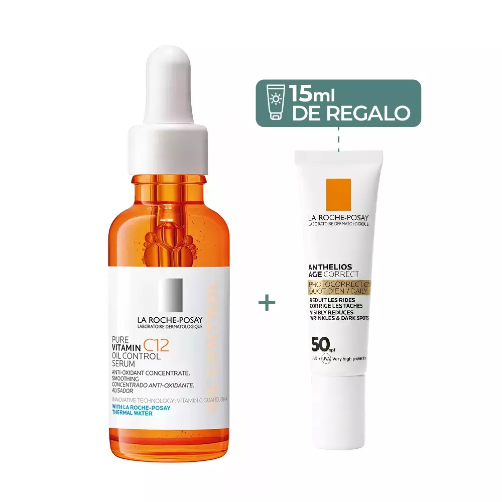 SerumsLRP MuestraAnthelios (4) Serum Pure Vitamin C12 Oil La Roche-Posay – Antioxidante y Antiedad - Imagen 1