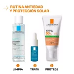 La Roche-Posay Rutina Piel Grasa Control Brillo: Anthelios UVMune 400 Oil Control Gel 50ml con Color + Regalo Hyalu B5 Serum 10ml y Agua micelar 50ml - Imagen 4